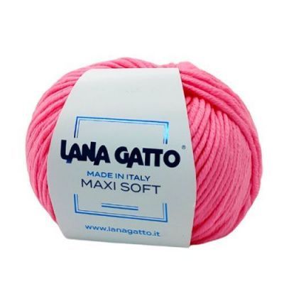 Lana Gatto Maxi Soft ( А0900 барби) 100% меринос экстрафайн 50 г/90 м